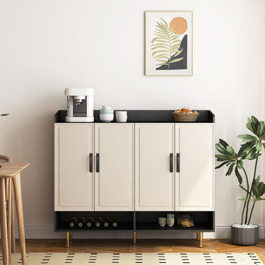 Sideboard Cabinet With 4 Doors & Adjustable Shelves